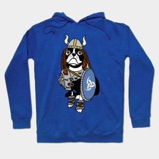 Norse Viking Boston Terrier dog Hoodie